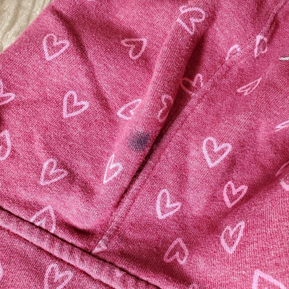 Cat & Jack Burgundy and Pink Heart Pattern Zip-Up Girls Size XL Casual Jacket - Picture 8 of 16